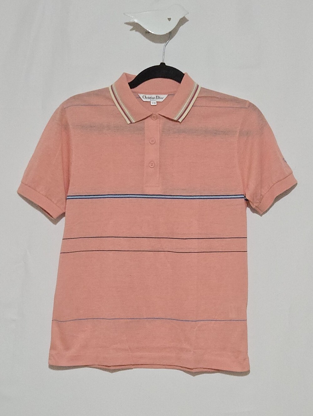 Vintage Christian Dior Short-Sleeve Polo Blouse - Luxury - Old Money - Size 9/10